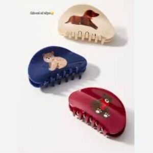 Anthropologie bear Icon claw clip NWOT